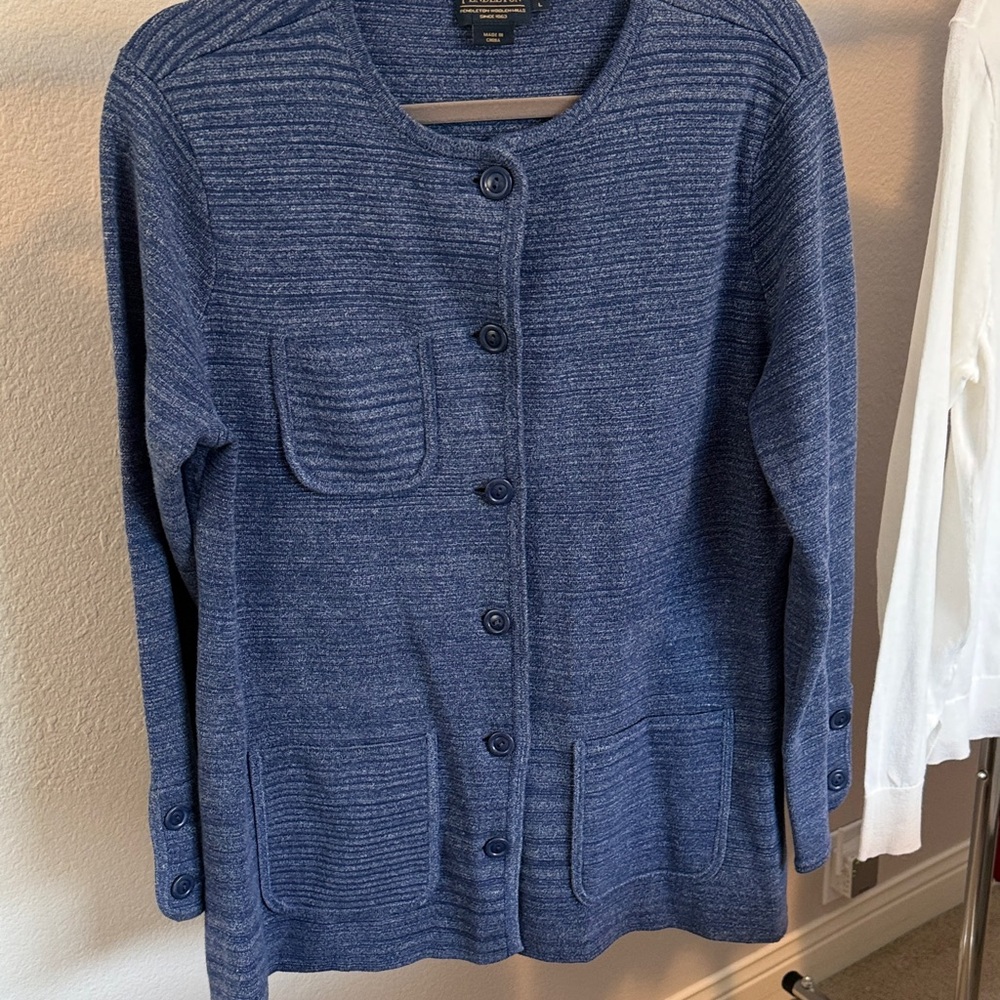 Pendleton Navy Cardigan Sweater